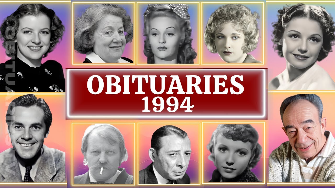 Некрологи знаменитостей. Известные звезды, скончавшиеся в 1994 году. Часть 4. Некрологи на ТВ. #в...