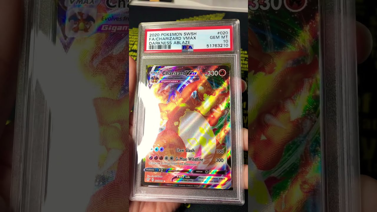 PSA Pokemon Card Of The Day #15 Darkness Ablaze Charizard VMAX 🔥 #shorts