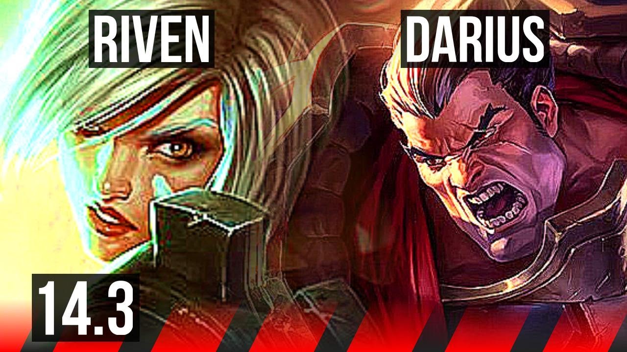 RIVEN vs DARIUS (TOP) | 7 solo kills, 300+ games | KR Master | 14.3