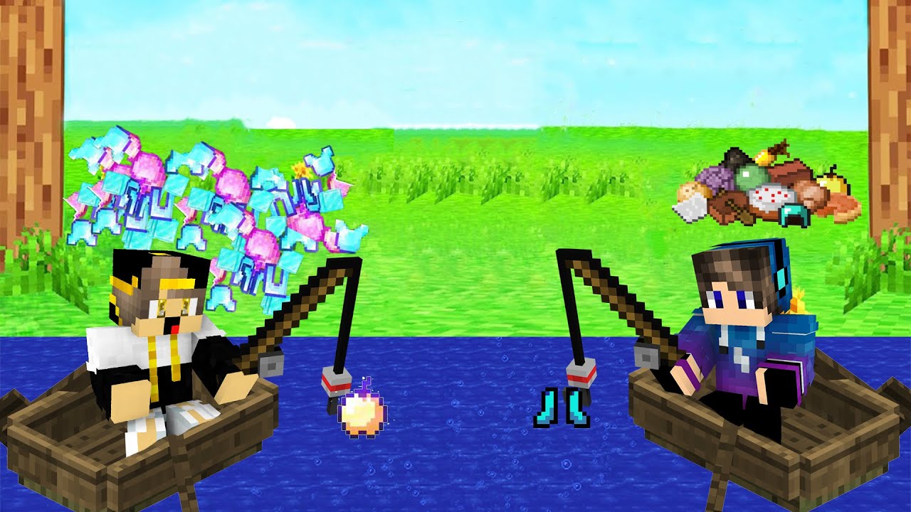 صنعنا سنارة الحظ الاسطورية تعطي لوت عشوائي اسطوري .... في ماين كرافت!!؟😨😱