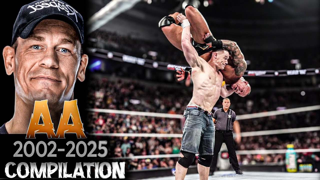 John Cena Attitude Adjustment (AA) Compilation | WWE Highlights 2002-2025