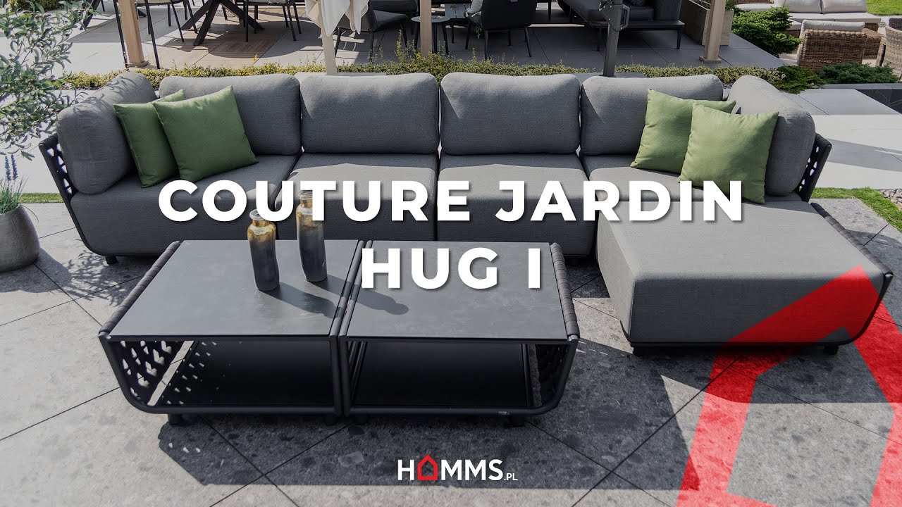Nowoczesny zestaw mebli ogrodowych HUG I Couture Jardin antracytowy
