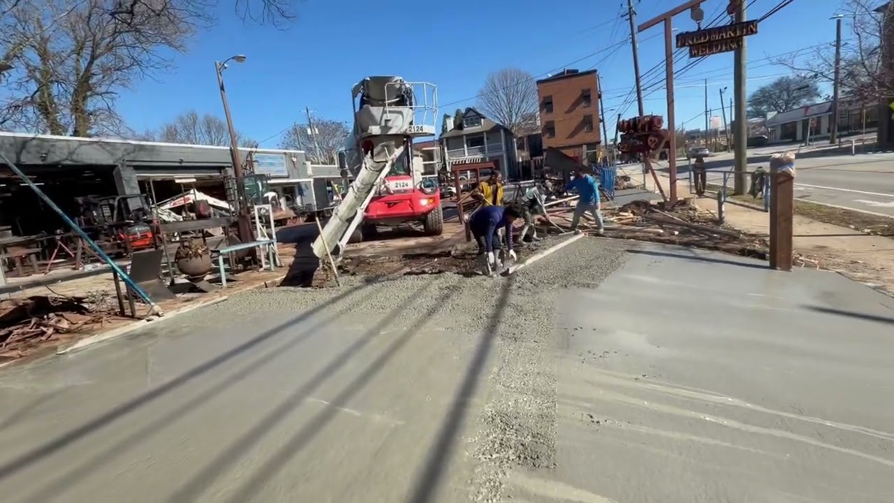 Tirando concreto en Atlanta, Ga