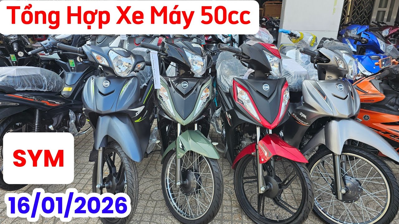 Tổng hợp giá SYM 50cc mới về ngày 16/01/26 tại CH Mai Duyên. Khải Phạm #sym #elegant #galaxy #angela