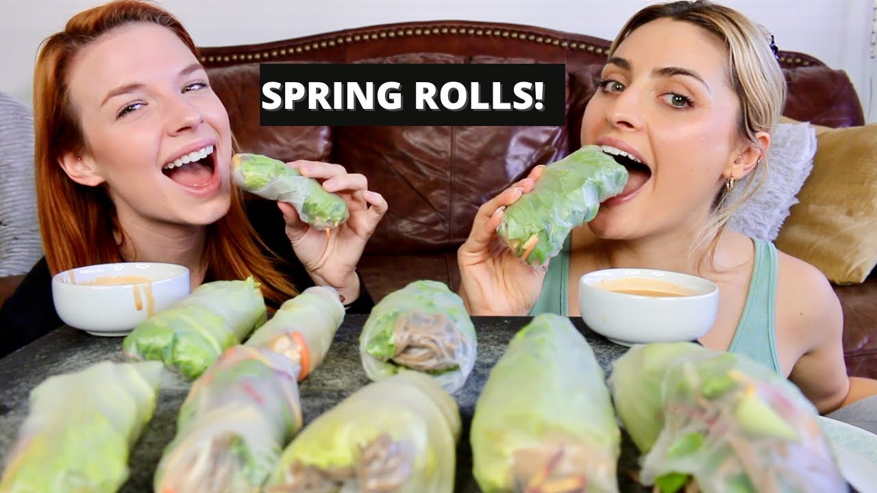 Homemade SPRING ROLLS! Recipe and Mukbang