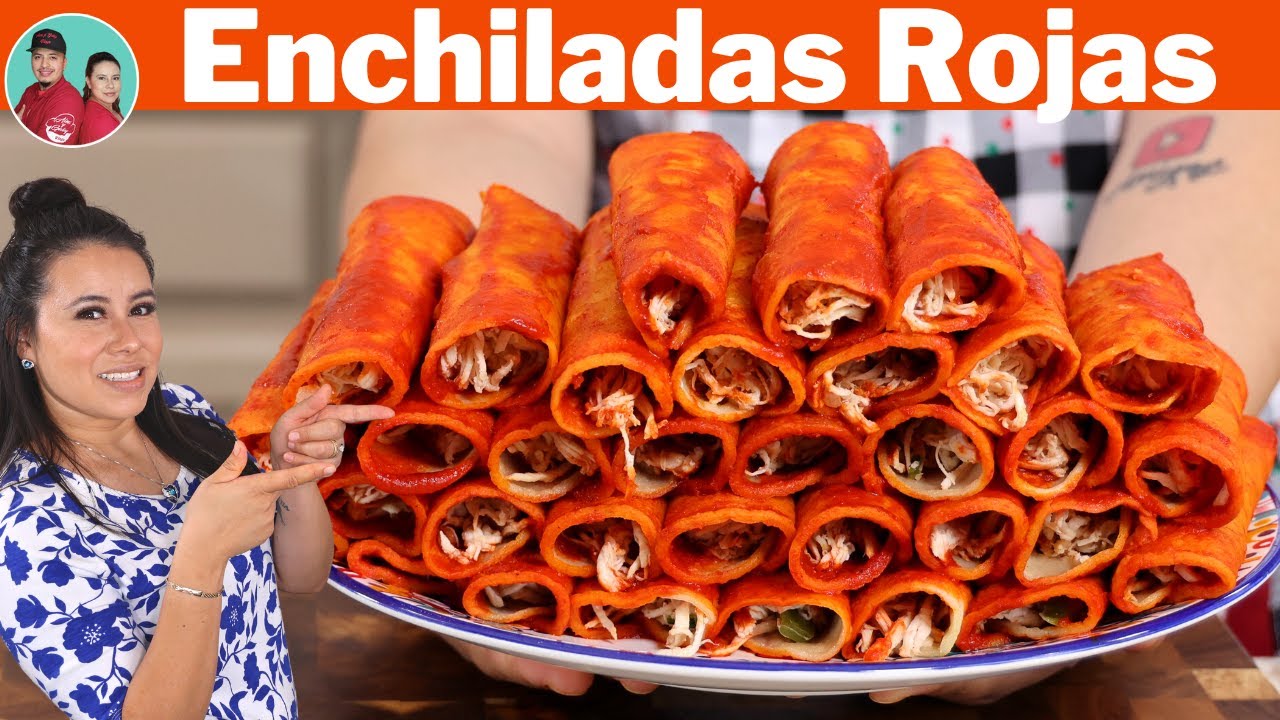 ENCHILADAS ROJAS de POLLO - Con TANTO SABOR, ES UNA RECETA que AMARÁS |
