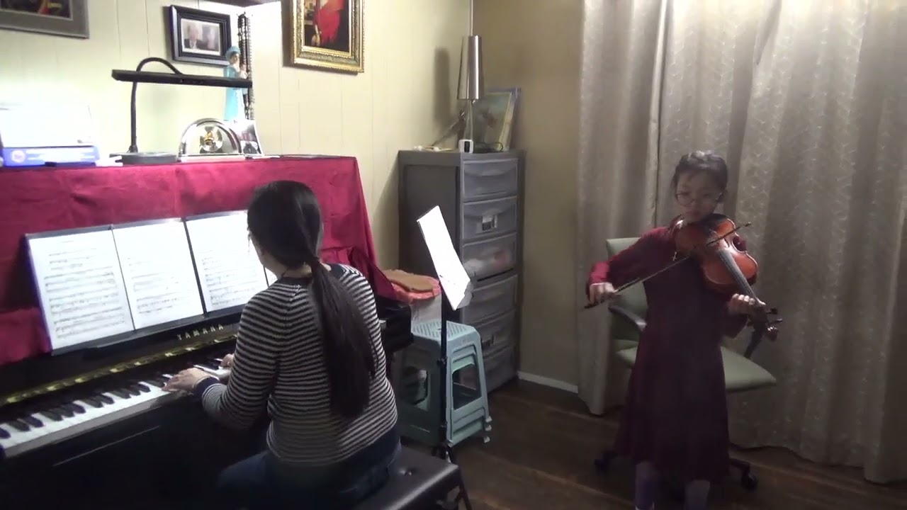 Sarabande in G Minor by Carl Bohm played in violin and piano (third practice)