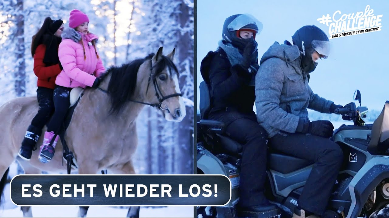 Schlittenhunde, Pferde und Co. - So starten die Teams die Winter Edition ⛄❄ | #CoupleChallenge