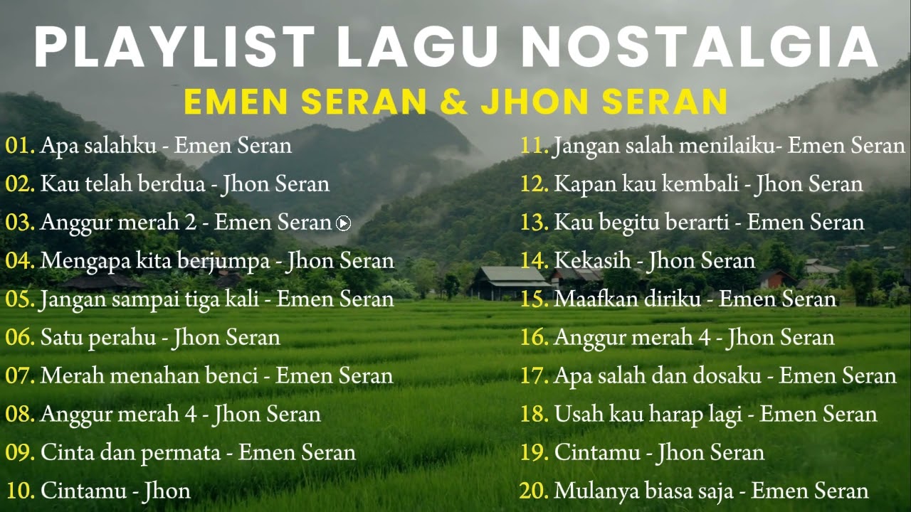 EMEN SERAN COVER FULL ALBUM || Playlist Lagu Nostalgia Cover Emen Seran Wilik Paling Di Cari 2024
