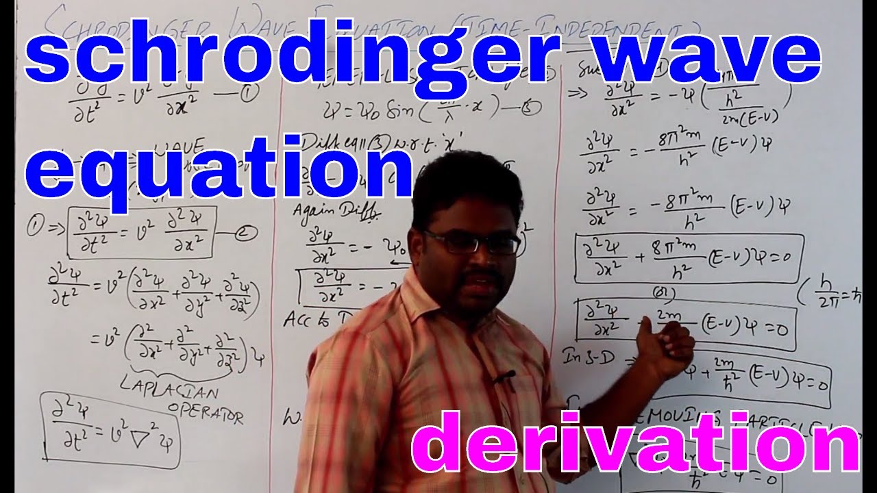 schrodinger wave equation derivation time independent || engineering physics ||