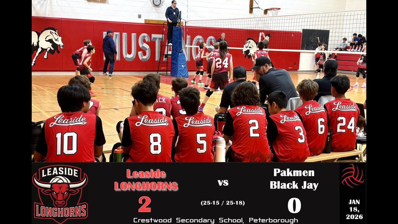 Leaside Longhorns vs Pakmen Black Jay: 2 - 0 (25 - 15 / 25 - 18)
