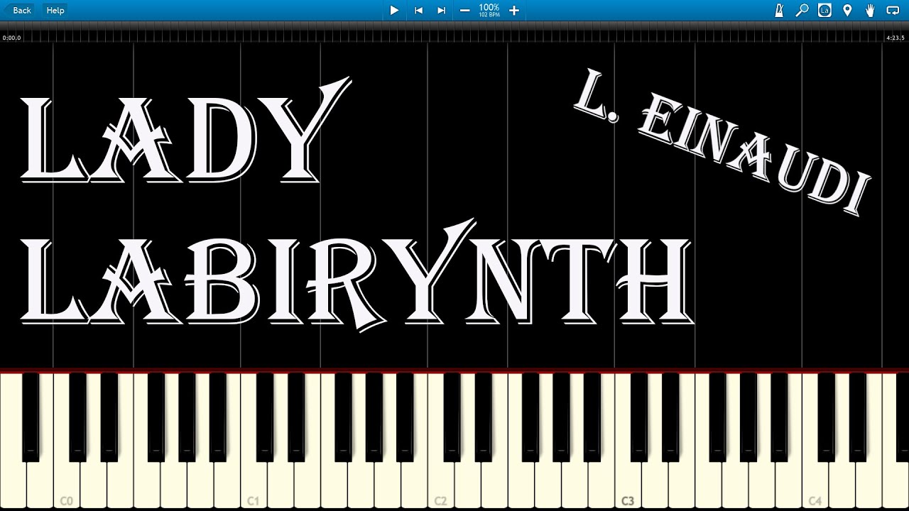 Lady Labirynth- L. Einaudi (synthesia piano tutorial)