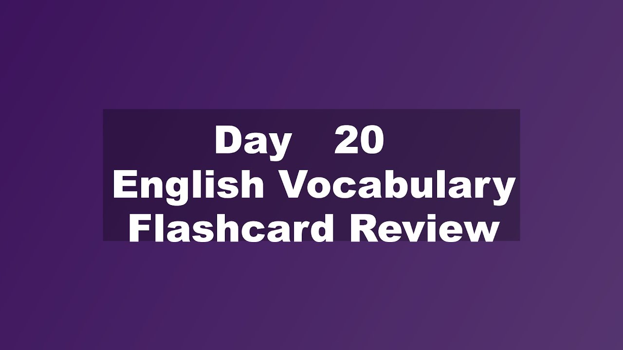 English Vocabulary Flashcard Review