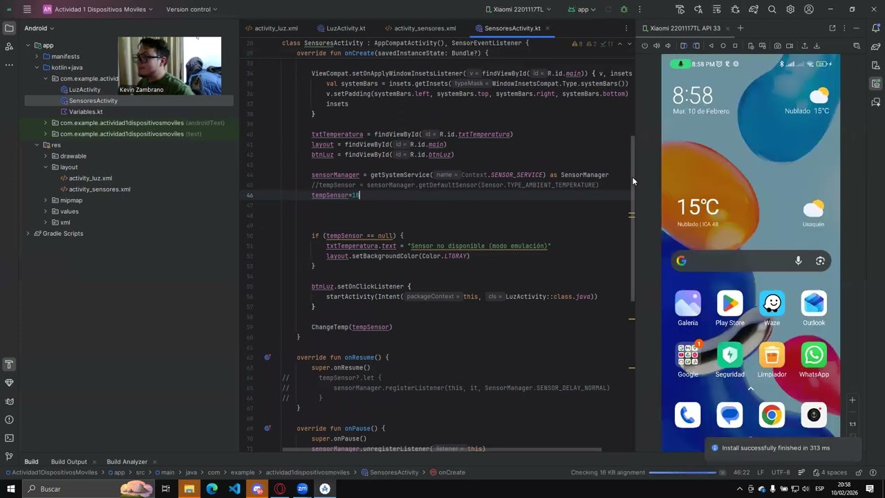 Actividad 1 Implementación y manejo sensores en dispositivos móviles en android.
