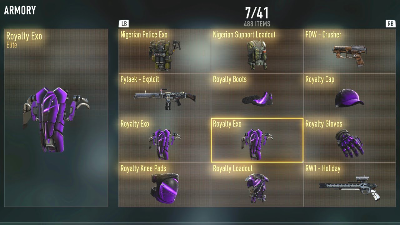 Advanced Warfare: My ENTIRE Armory! (Mega Elite Showcase)