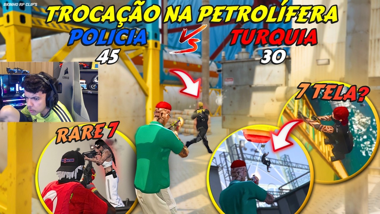 TURQUIA M4TOU TODA RARE 7 E 30x45 CONTRA POLICIA, QUEM GANHOU? - BKINHO RP CLIP'S