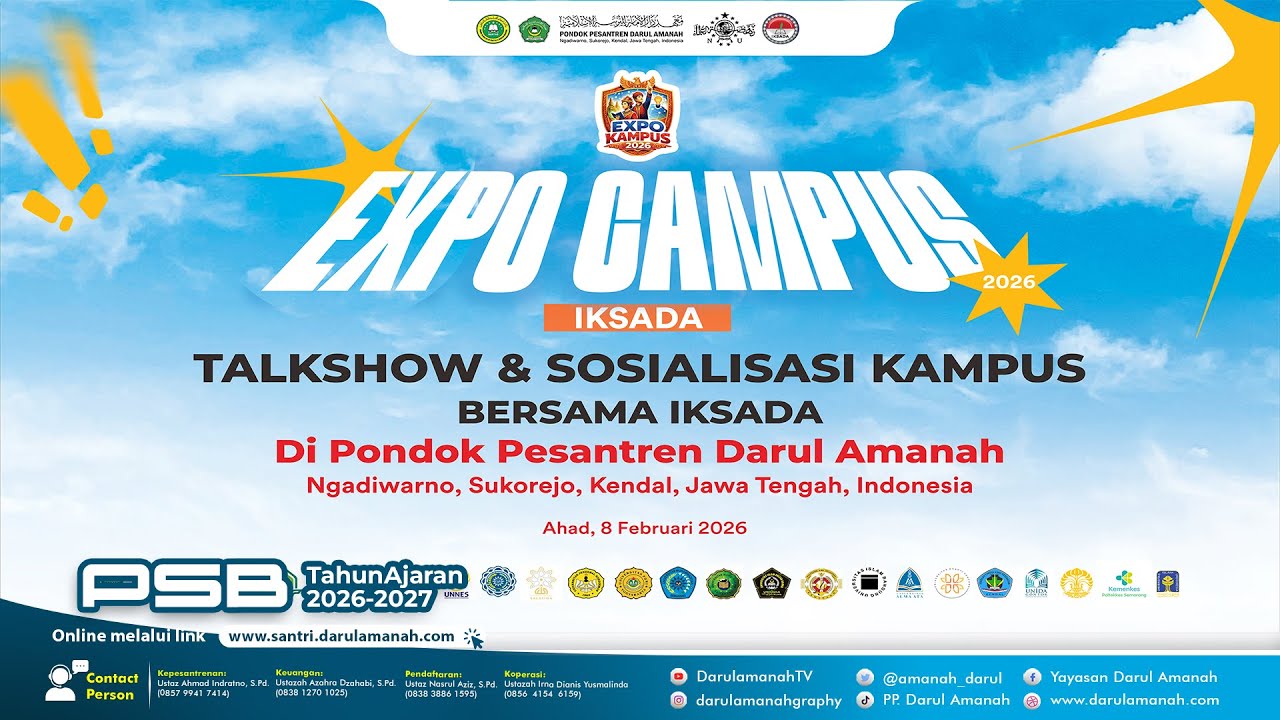 🔴LIVE | EXPO CAMPUS IKSADA 2026 | PONDOK PESTREN DARUL AMANAH