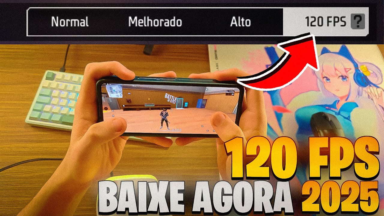 OFICIAL! 120 FPS! DESBLOQUEADO NO FREEFIRE MOBILADOR! BAIXE AGORA!