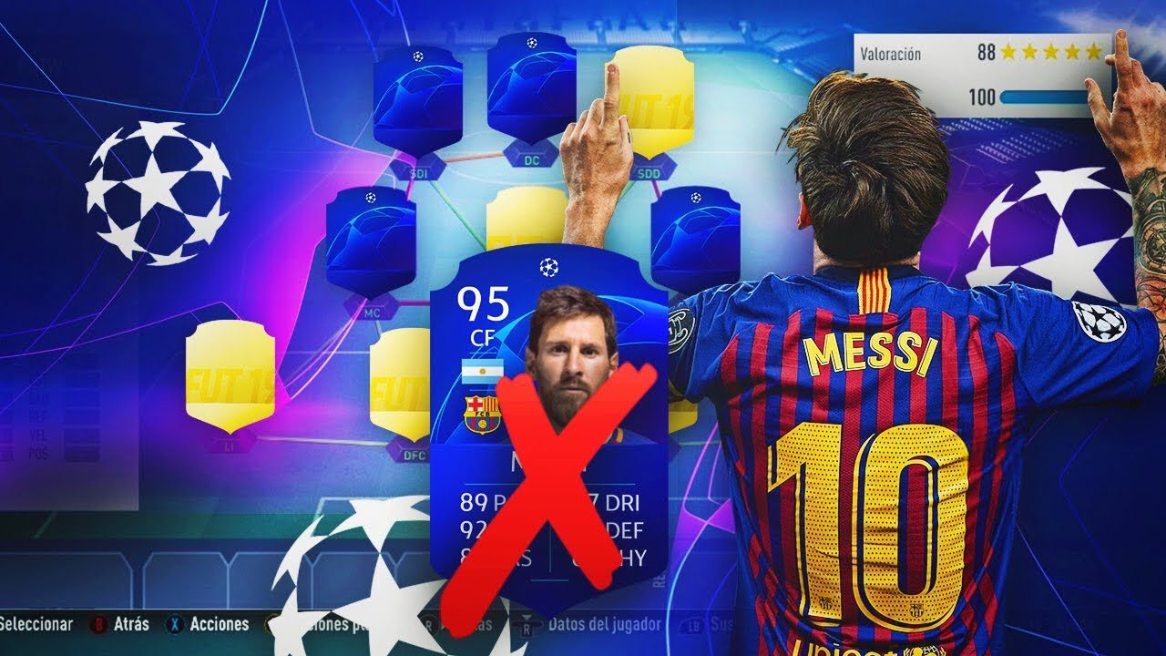 LIONEL MESSI CHAMPIONS LEAGUE DISCARD CHALLENGE!! | FIFA 19