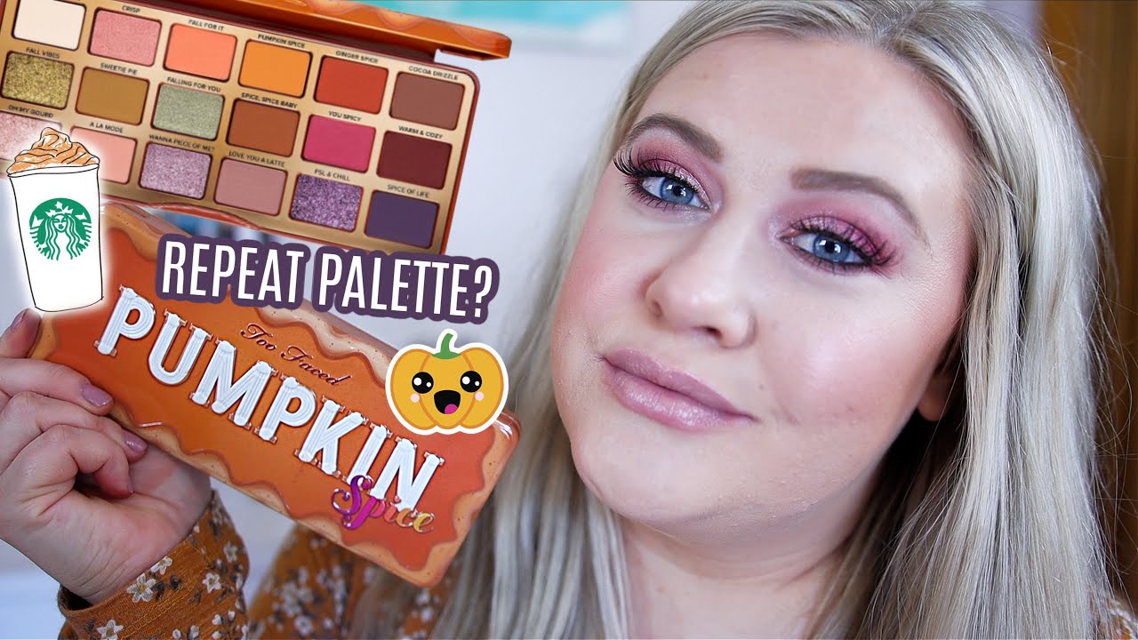 TOO FACED PUMPKIN SPICE PALETTE - 2 LOOKS + COMPARISON WITH THE GINGERBREAD PALETTES