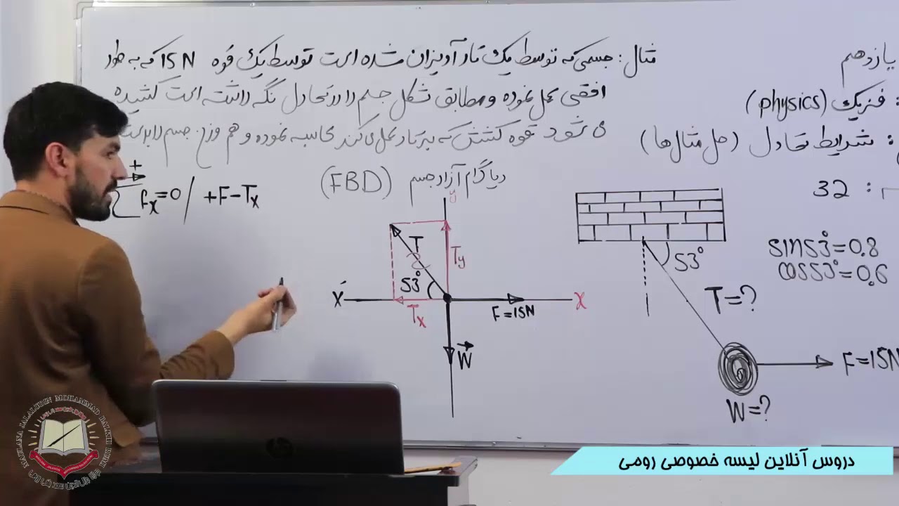 فزیک صنف یازدهم شرایط تعادل 32
