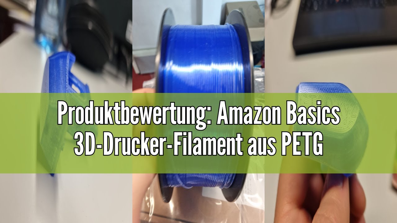 Produktbewertung: Amazon Basics 3D-Drucker-Filament aus PETG-Kunststoff, 1.75 mm, Weiß, 1-kg-Spule