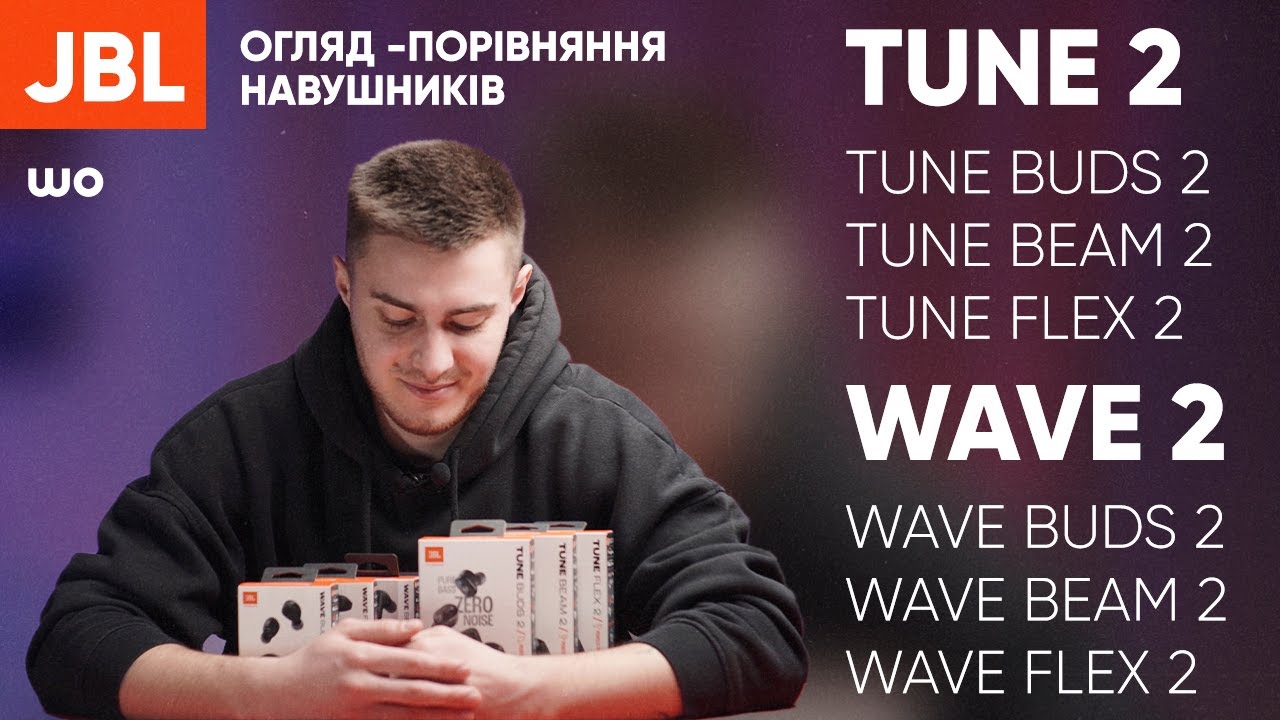 Навушники JBL Wave Buds 2, Beam 2, Flex 2 vs Tune Buds 2, Beam 2, Flex 2 – які вибрати?