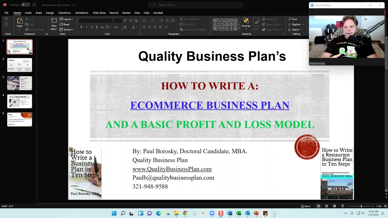 How to write an ECOMMERCE Business Plan by Dr. Paul Borosky, MBA. &ndash; Business Plan Tips and Tricks.