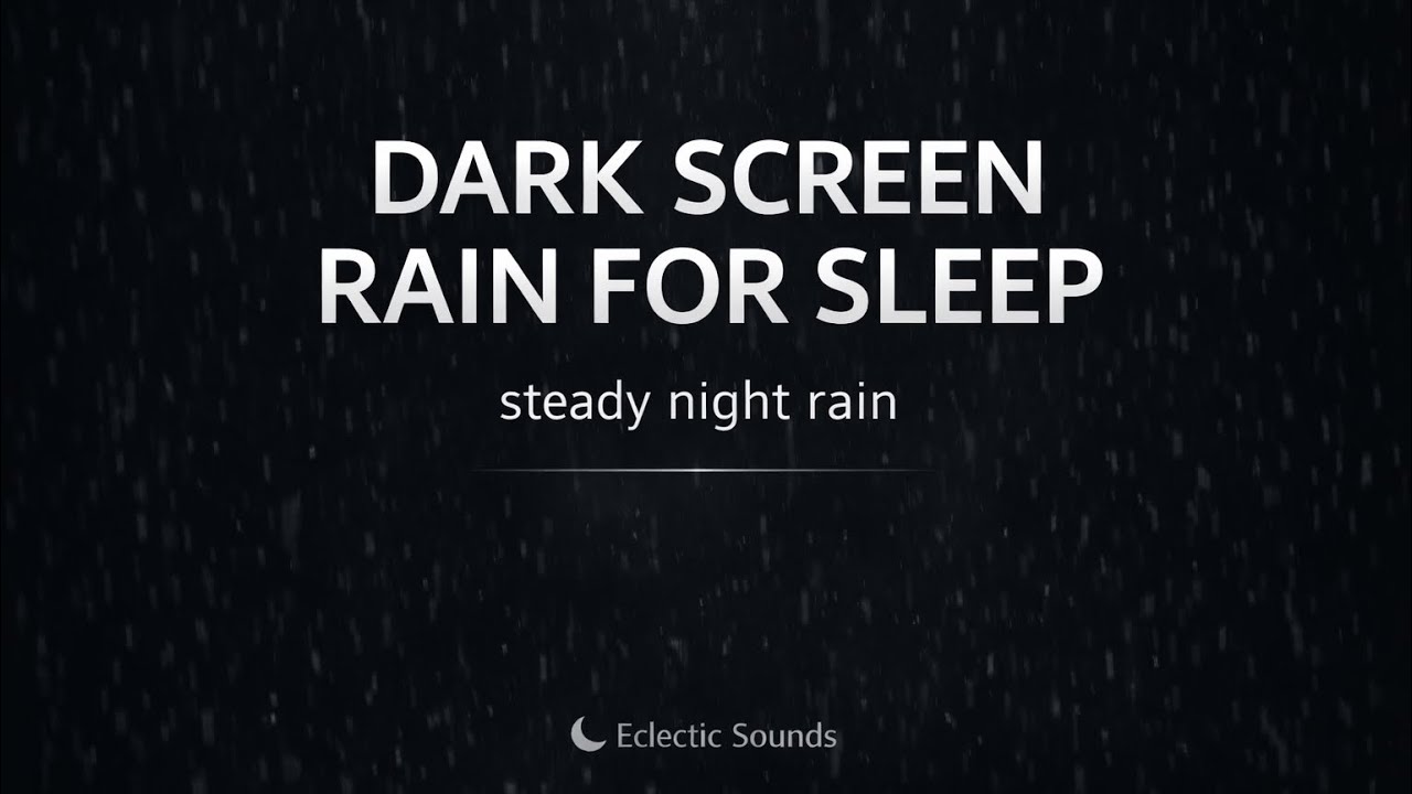  Black Screen Rain for Sleep • 8 Hours Steady Night Rain | Fall Asleep Fast