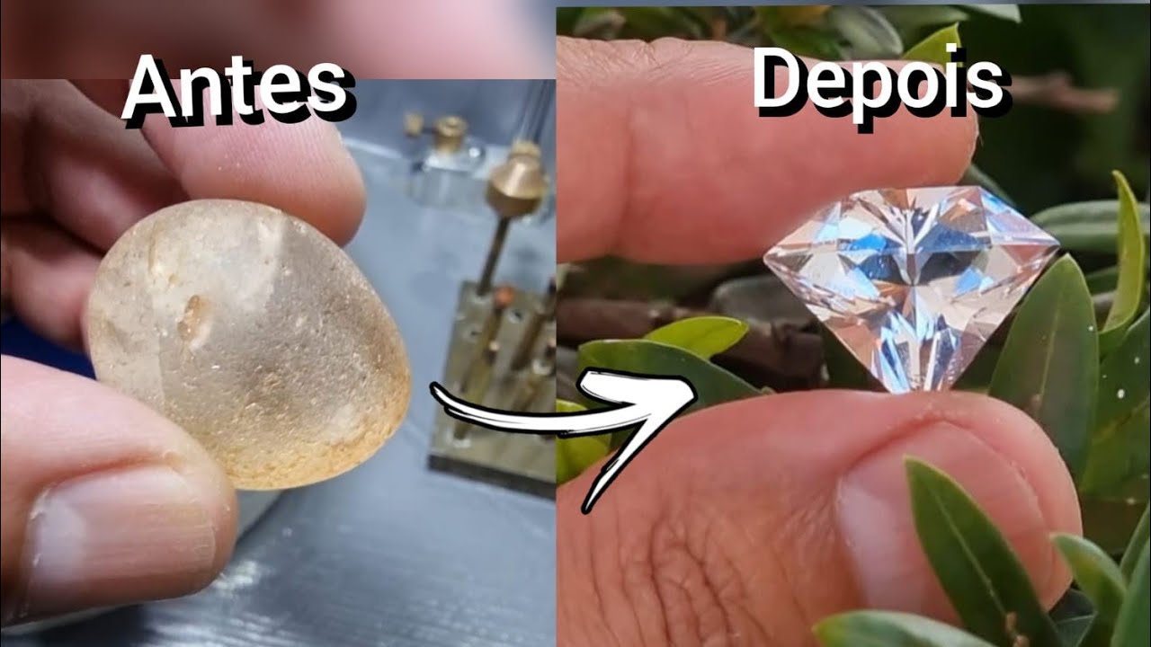 OLHA TRANSFORMEI ESSA PEDRA PARECE DIAMANTE