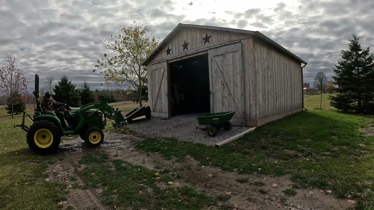 Using Johndeere Tractor To Clean Up Brush