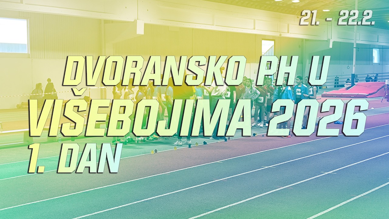 Dvoransko prvenstvo Hrvatske u višebojima 1. DAN LIVE 2026
