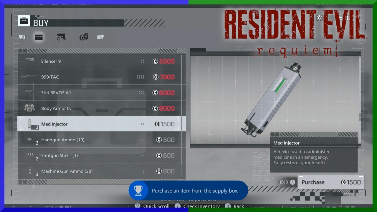 Resident Evil Requiem - Purchase Item From Supply Box (RETAIL THERAPY Achievement / Trophy Guide)