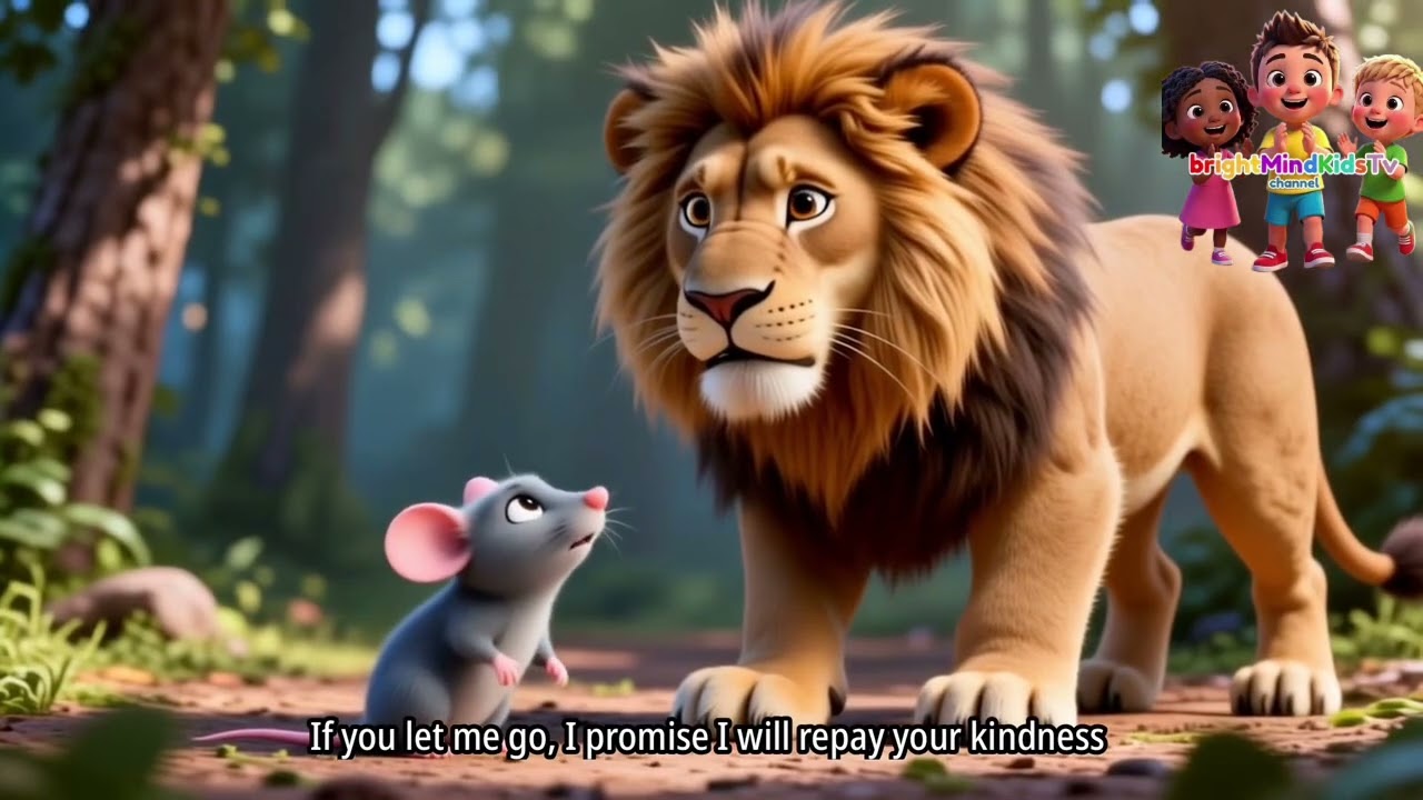 StoryTime: A Tiny Mouse Saved a King of the Jungle! 🦁🐭 #cartoon #animation #bedtimestory 