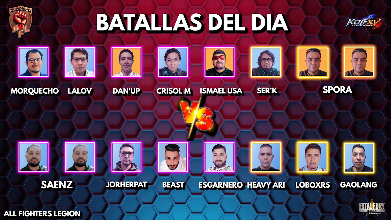 LIGA DE KOF XV Y FATAL FURY