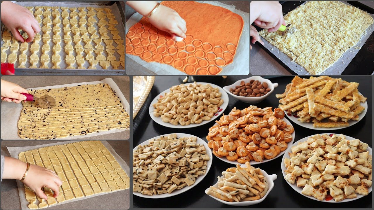 بلا ماتحتاري مملحات عاشوراء 5 اشكال ونكهات مختلفة😋بلا طوابع بلا مجهود في وقت قليل كمية وفيرة ...