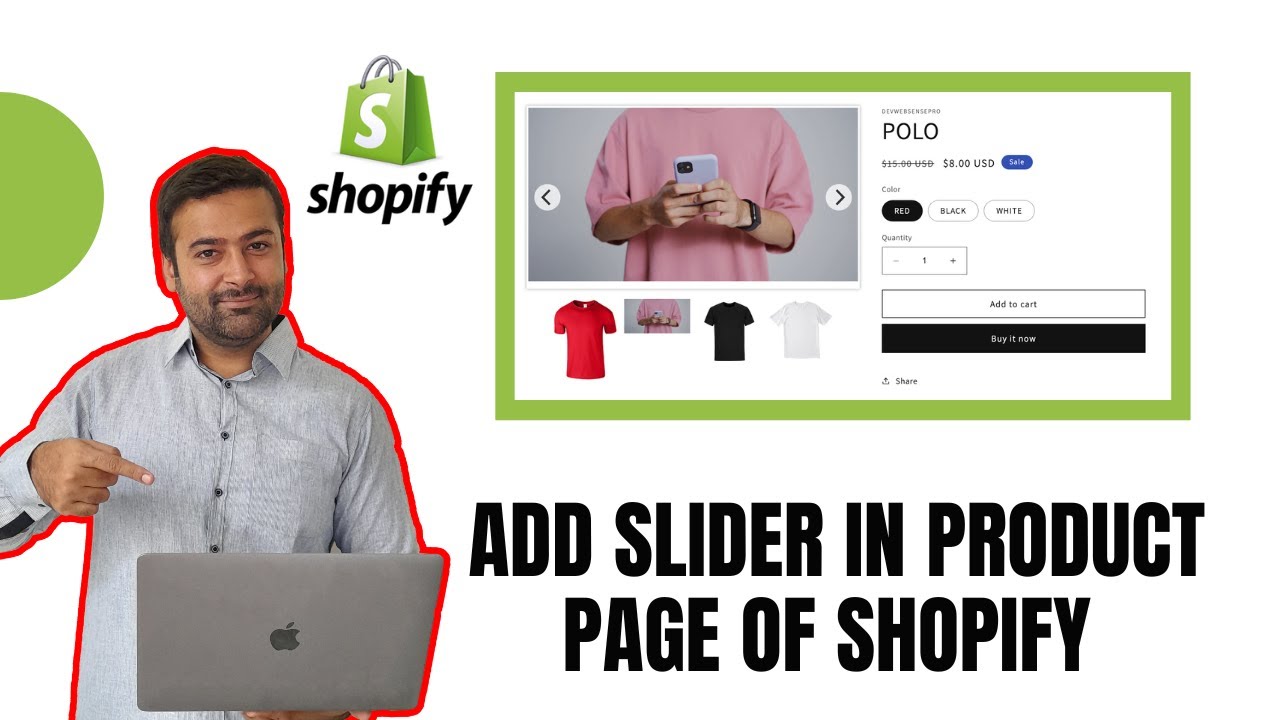 Как добавить слайдер на страницу товара Shopify [Обновлено] в 2026 году