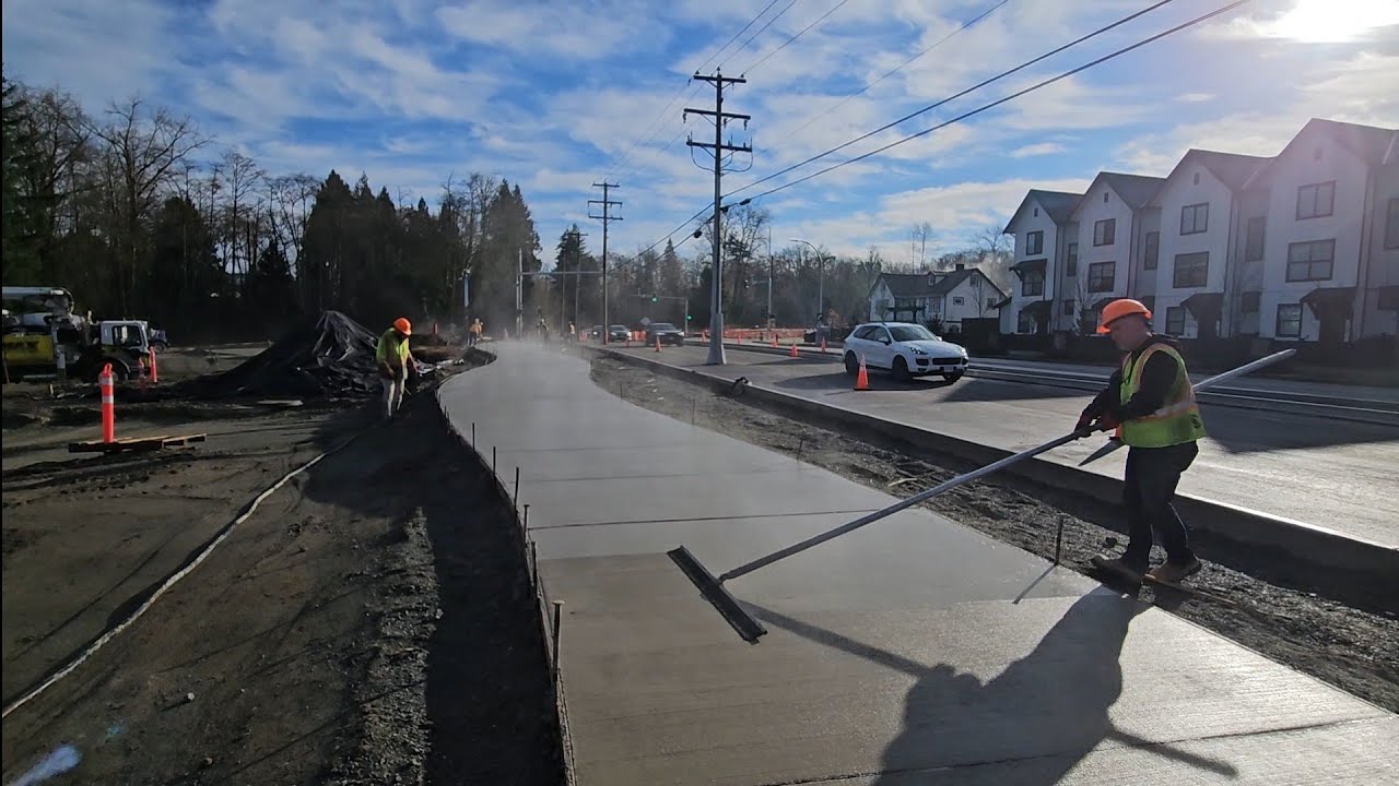 Sidewalk poured and finished