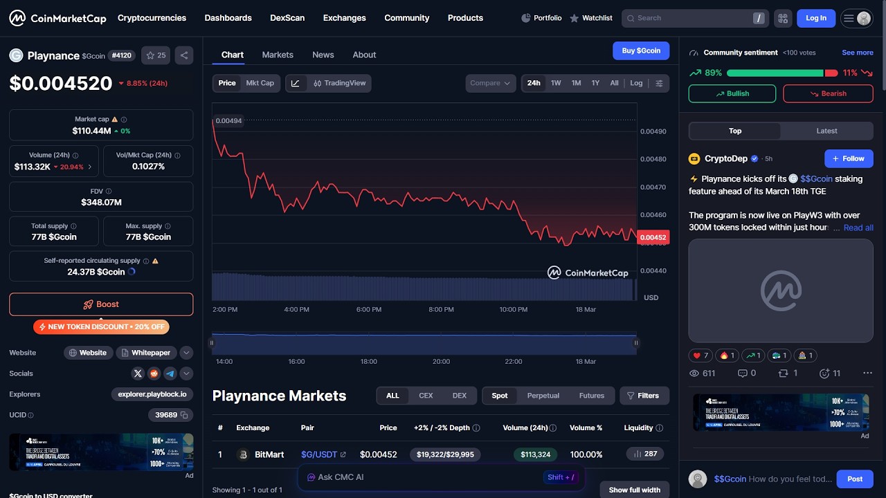 Является ли токен Playnance ($Gcoin) законным или это мошенничество?
