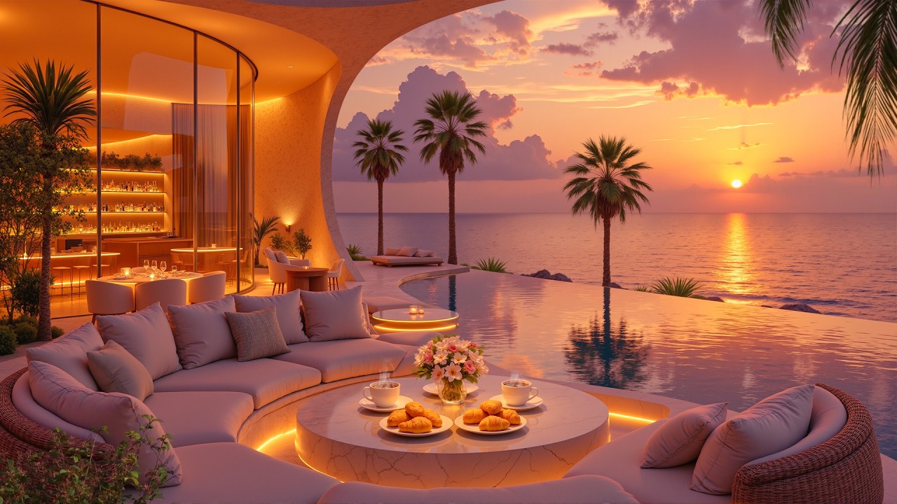 Спокойный Джаз Для Умиротворяющих Моментов – Джазовые Мелодии И Шум Океанских Волн На Берегу Моря...