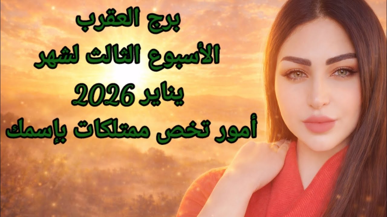 برج العقرب الأسبوع الثالث لشهر يناير2026 أمور تخص ممتلكات بإسمك وحلول مهمه