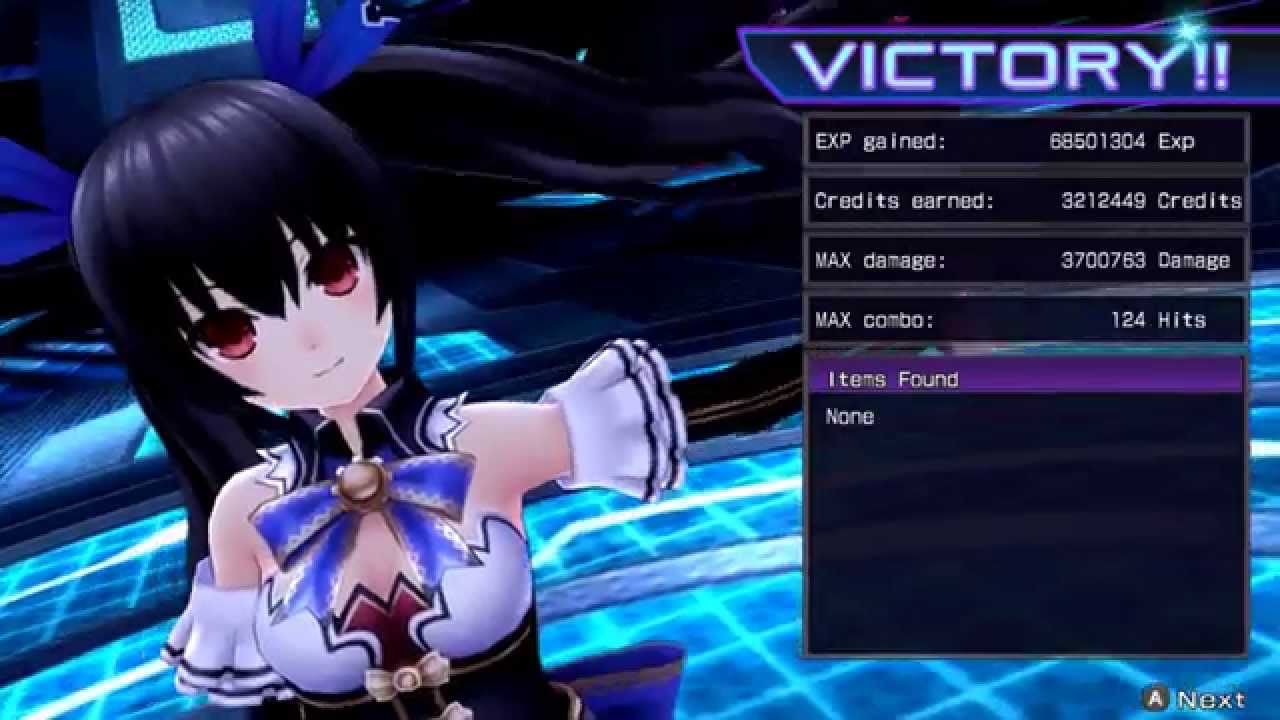 Hyperdimenion Neptunia ReBirth 1 68M EXP and  3M credits (DLC)