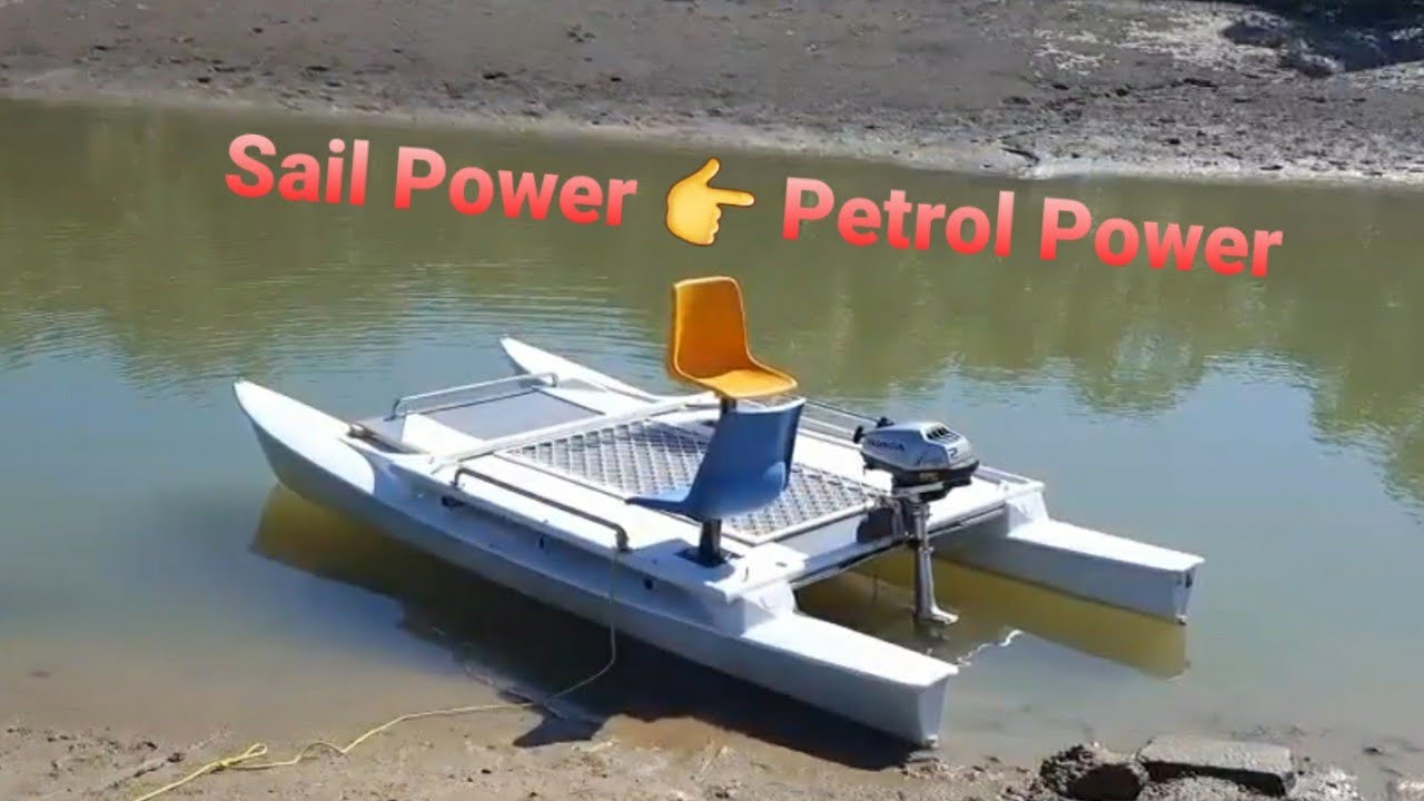 Sailing Catamaran turned motor pontoon