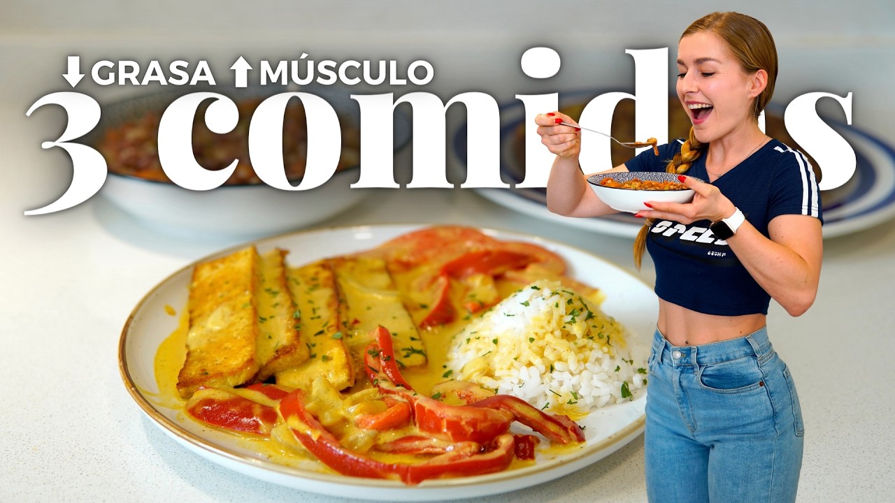 3 Comidas Altas en Proteína 💪🏻 Recetas Vegetarianas para Perder Grasa y Ganar Músculo