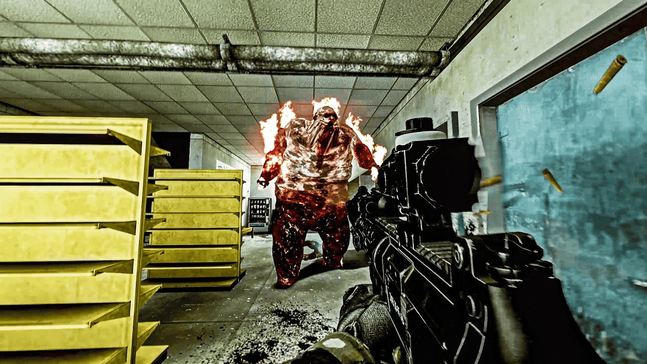 When the Meatwall spawns Survivors fall in Left 4 Dead 2
