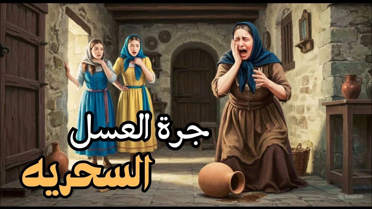 #قصة_الام الفقيره وبناتها الثلاث !!وجرة العسل المسحوره! التي قلبت حياتهم!وفرقت جمعهم!!