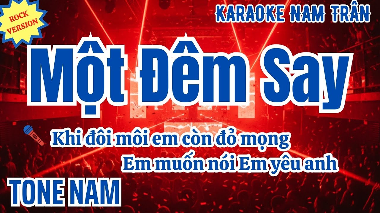 Karaoke Một Đêm Say (Phối Mới 2025) Tone Nam | Nam Trân