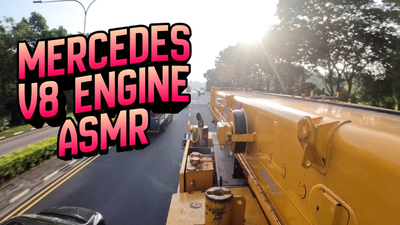 Tadano 160 Ton Crane with BIG Mercedes V8 on Singapore Roads | V8 ASMR