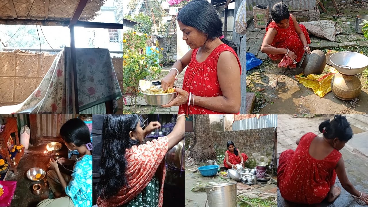 আজকে আমাদের ঘর দোর গুলো একদম অন্যরকম হয়ে গেলো 