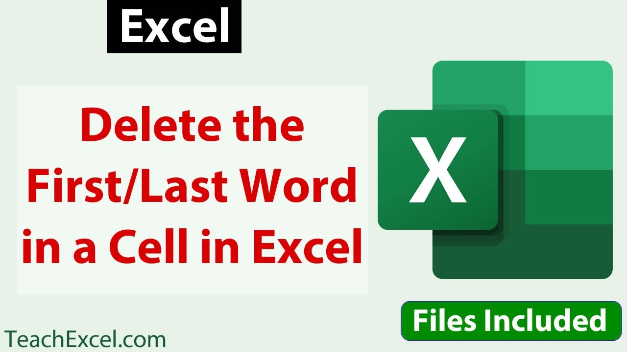 Delete the First/Last Word or Part from a Cell in Excel